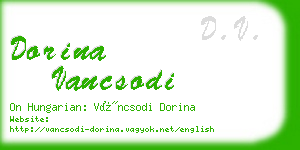 dorina vancsodi business card